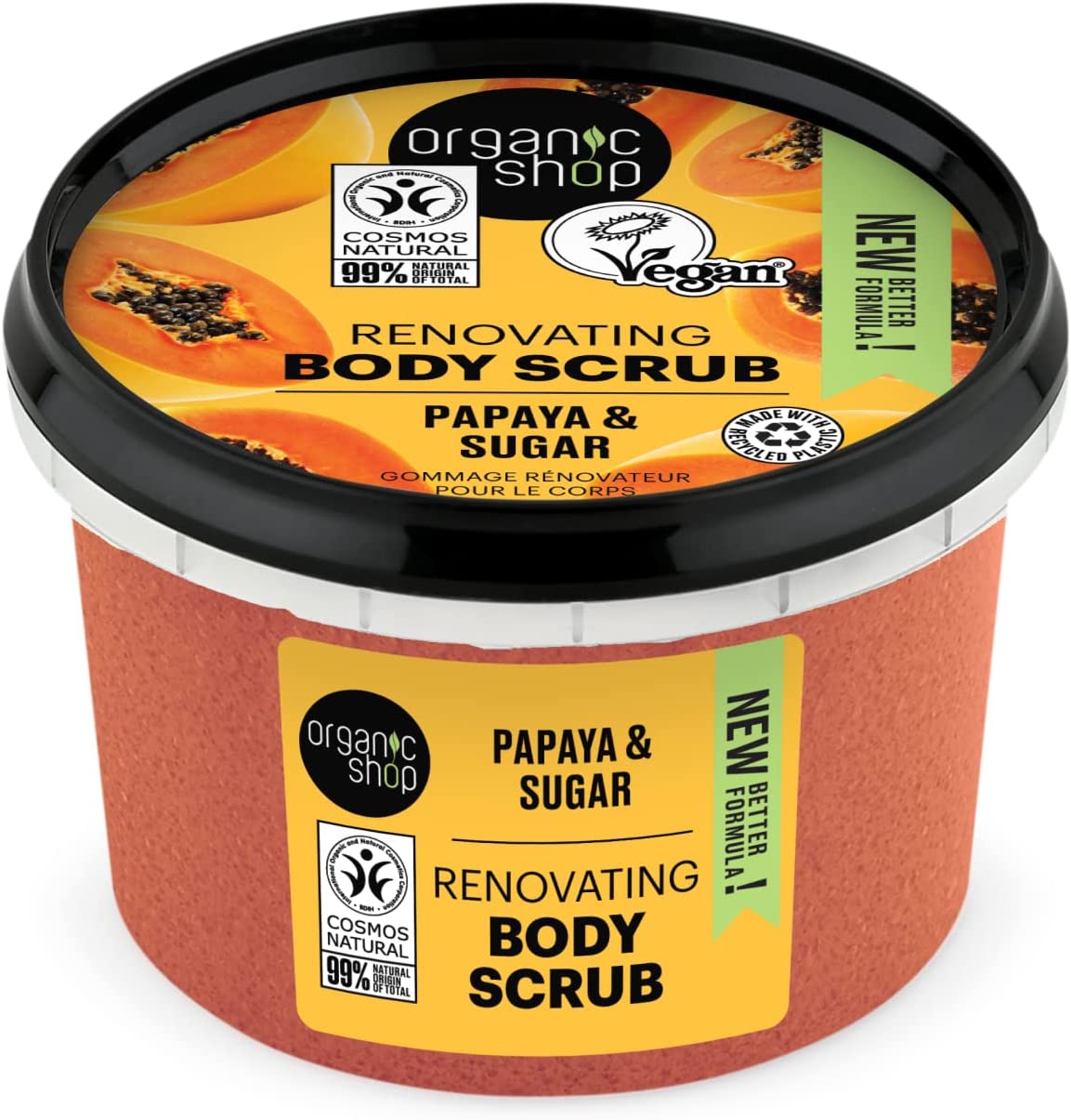 Organic Shop Renovating BodyScrub P&S 250ml (Pack of 6)