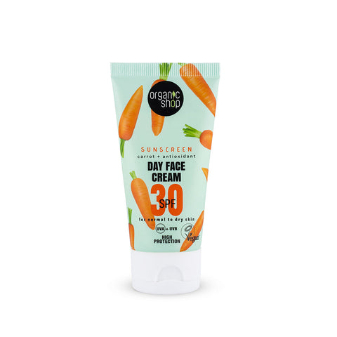 Organic Shop Sunscreen Day Face Cream SPF 30 Normal-dry Skin 50ml (Pack of 6)