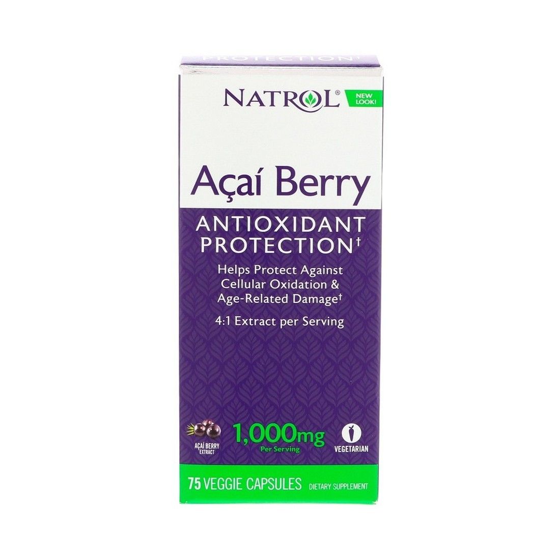 Natrol Acai Berry, 1000mg - 75 vcaps