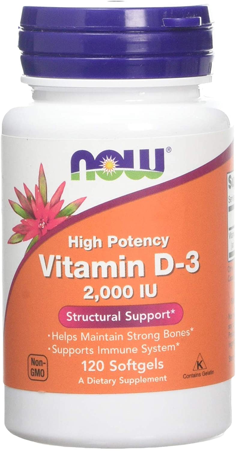NOW Foods Vitamin D-3, 2000 IU - 120 softgels