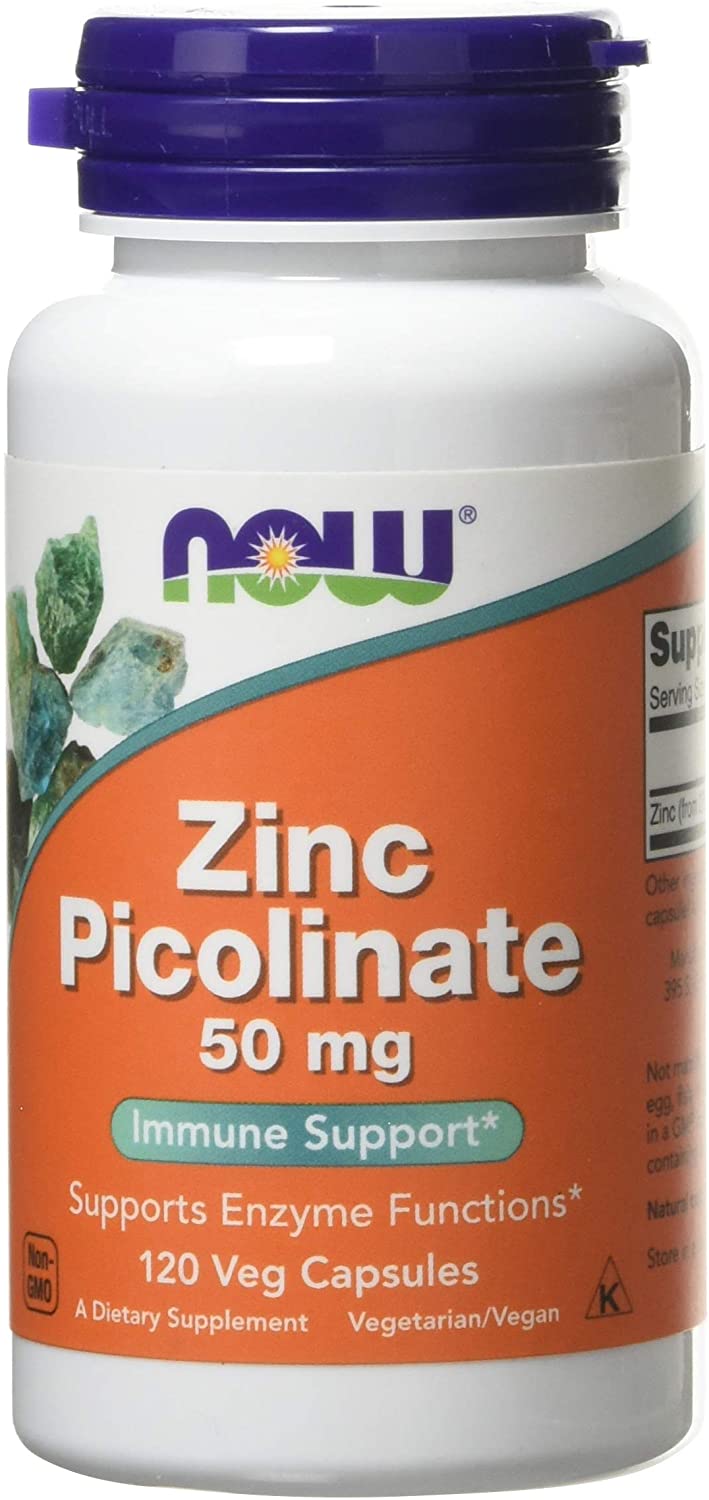 NOW Foods Zinc Picolinate, 50mg - 120 vcaps