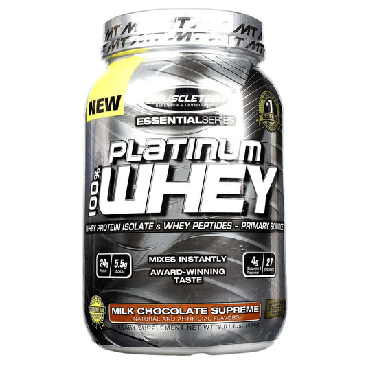 MuscleTech Platinum 100% Whey, Milk Chocolate Supreme - 910g