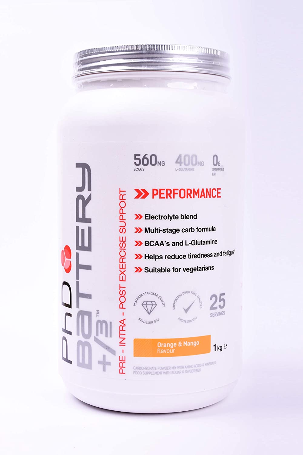 PhD Battery +/-3, Orange and Mango - 1000g