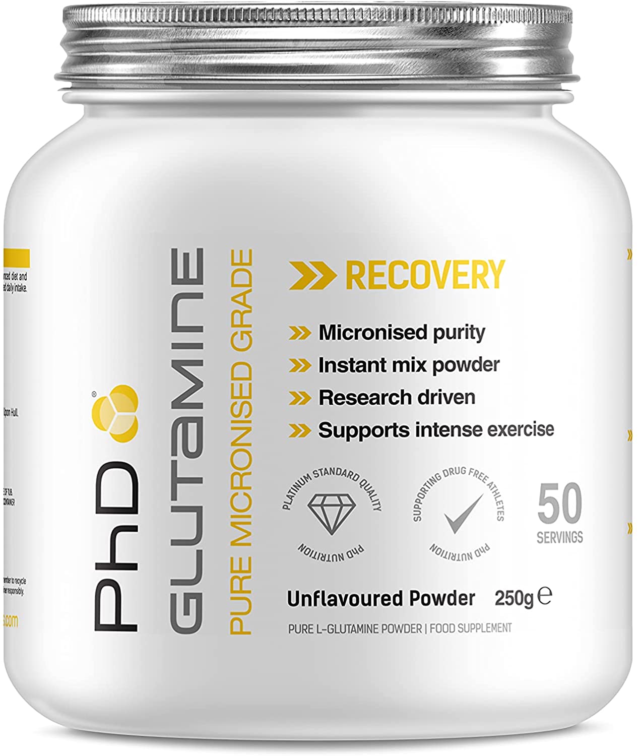 PhD L-Glutamine, Powder - 250g