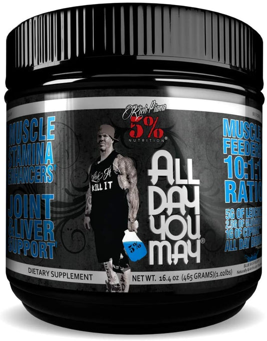 5% Nutrition AllDayYouMay, Blue Raspberry - 465g