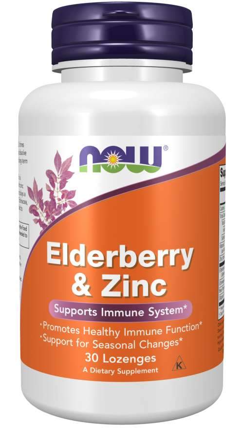 NOW Foods Elderberry & Zinc - 90 lozenges