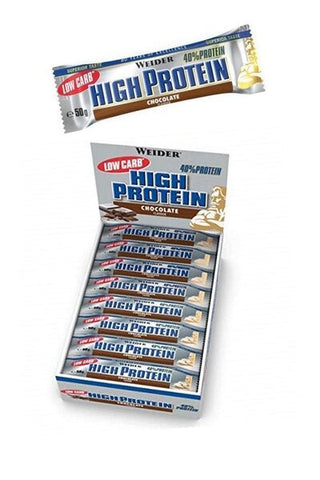 Weider 40% Low Carb High Protein Bar, Chocolate - 24 bars (50g)