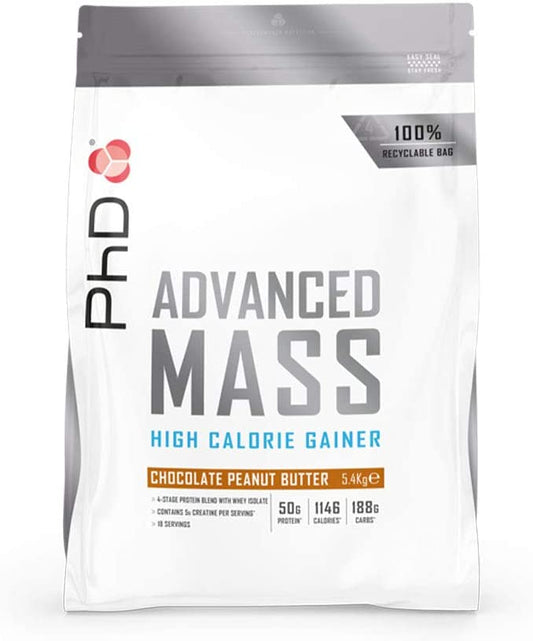 PhD Advanced Mass, Chocolate Peanut Butter - 5400g