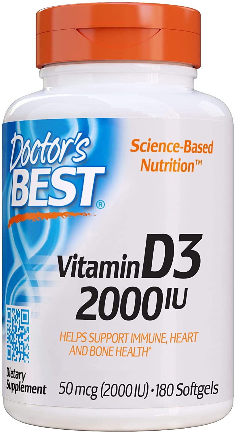 Doctor's Best Vitamin D3, 2000 IU - 180 softgels