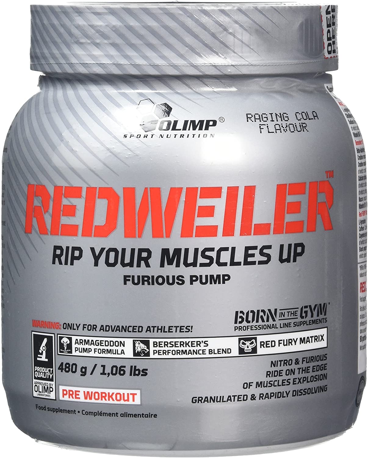 Olimp Nutrition RedWeiler, Raging Cola - 480g