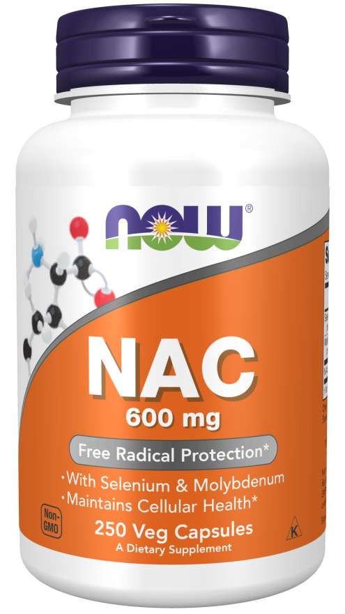 NOW Foods NAC with Selenium & Molybdenum, 600mg - 250 vcaps