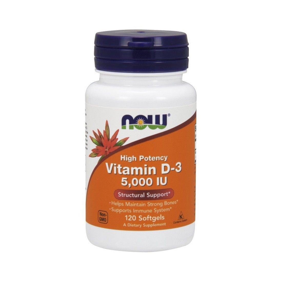 NOW Foods Vitamin D-3, 5000 IU - 120 softgels