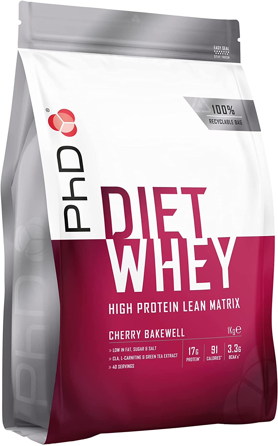 PhD Diet Whey, Cherry Bakewell - 1000g