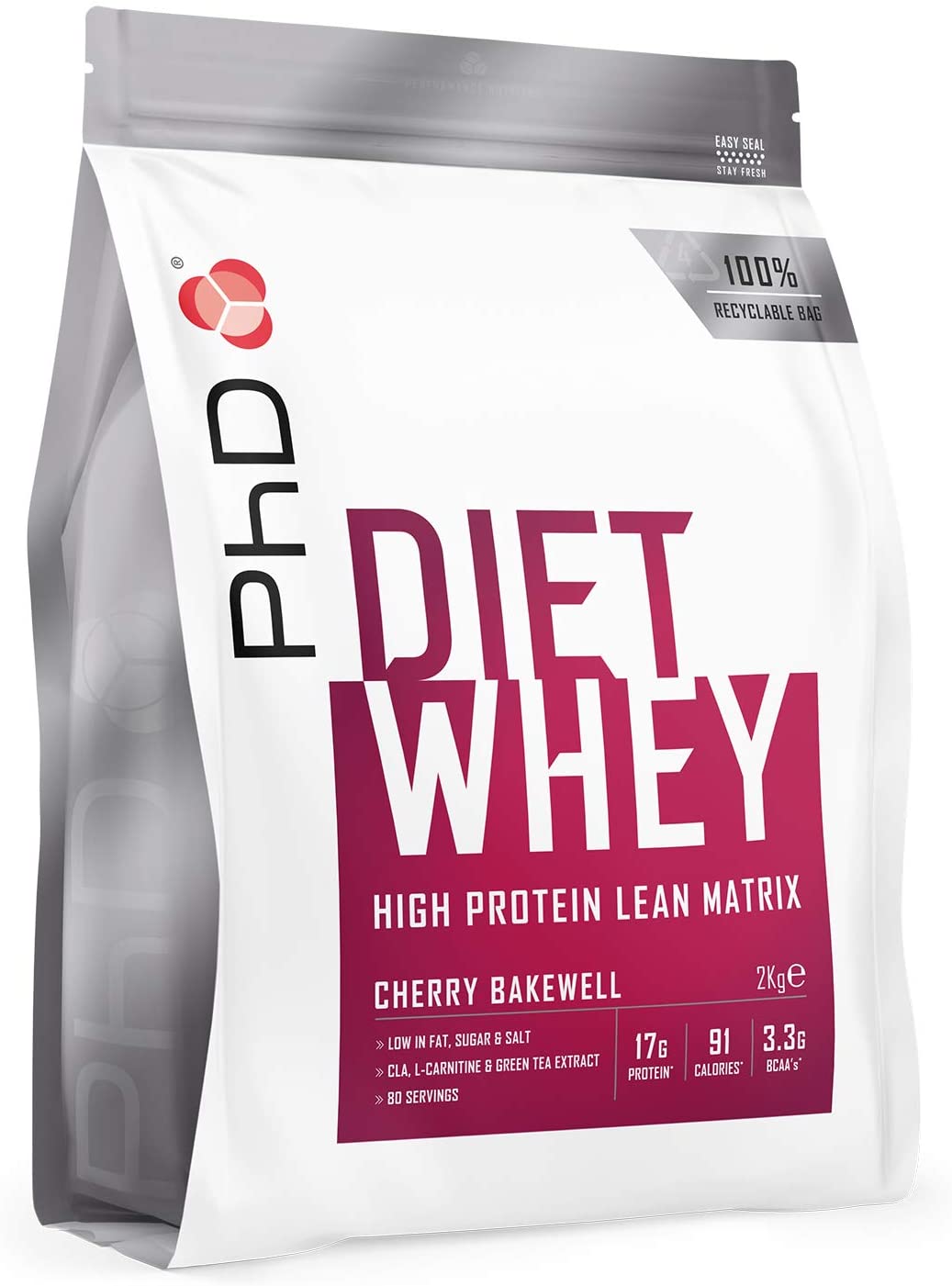 PhD Diet Whey, Cherry Bakewell - 2000g