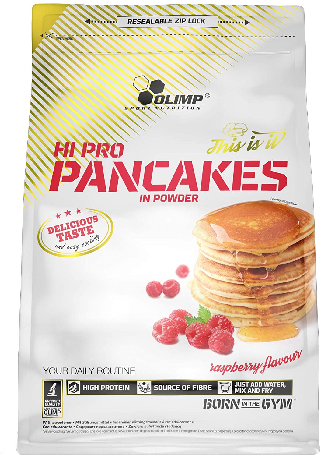 Olimp Nutrition Hi Pro Pancakes, Raspberry - 900g