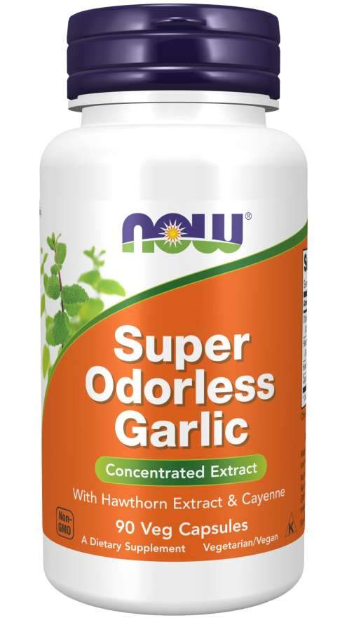 NOW Foods Super Odorless Garlic - Concentrated Extract - 90 vcaps
