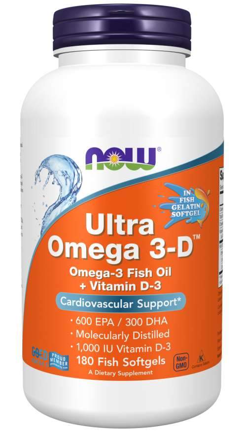 NOW Foods Ultra Omega 3-D with Vitamin D-3 - 180 softgels