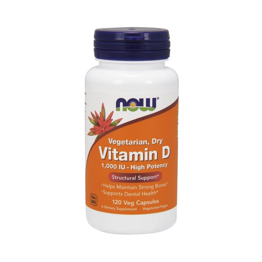 NOW Foods Vitamin D, 1000 IU Vegetarian - Dry - 120 vcaps