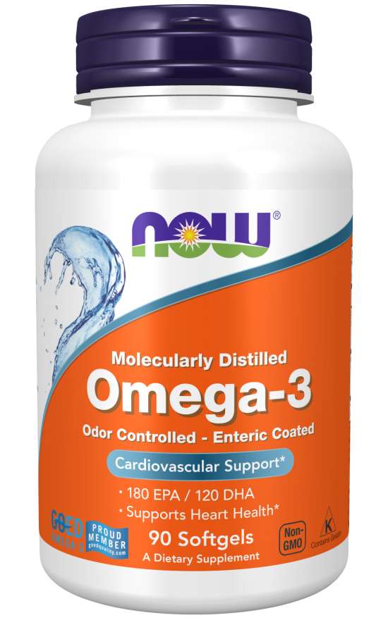 NOW Foods Omega-3 Enteric Coated - 90 softgels
