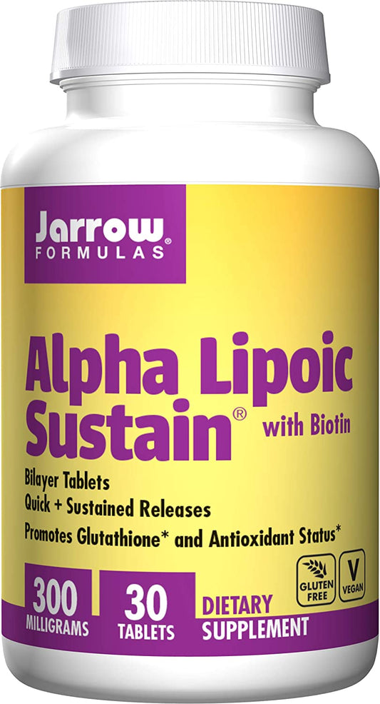 Jarrow Formulas Alpha Lipoic Sustain, 300mg with Biotin - 30 tabs