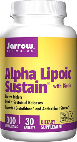 Jarrow Formulas Alpha Lipoic Sustain, 300mg with Biotin - 30 tabs