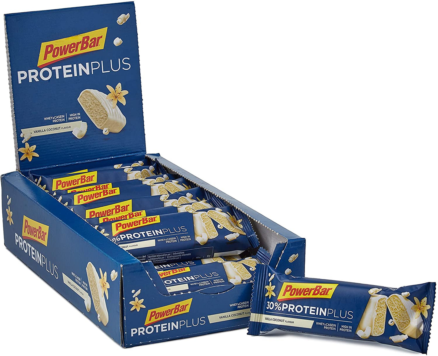 PowerBar Protein Plus 30%, Vanilla Coconut - 15 bars