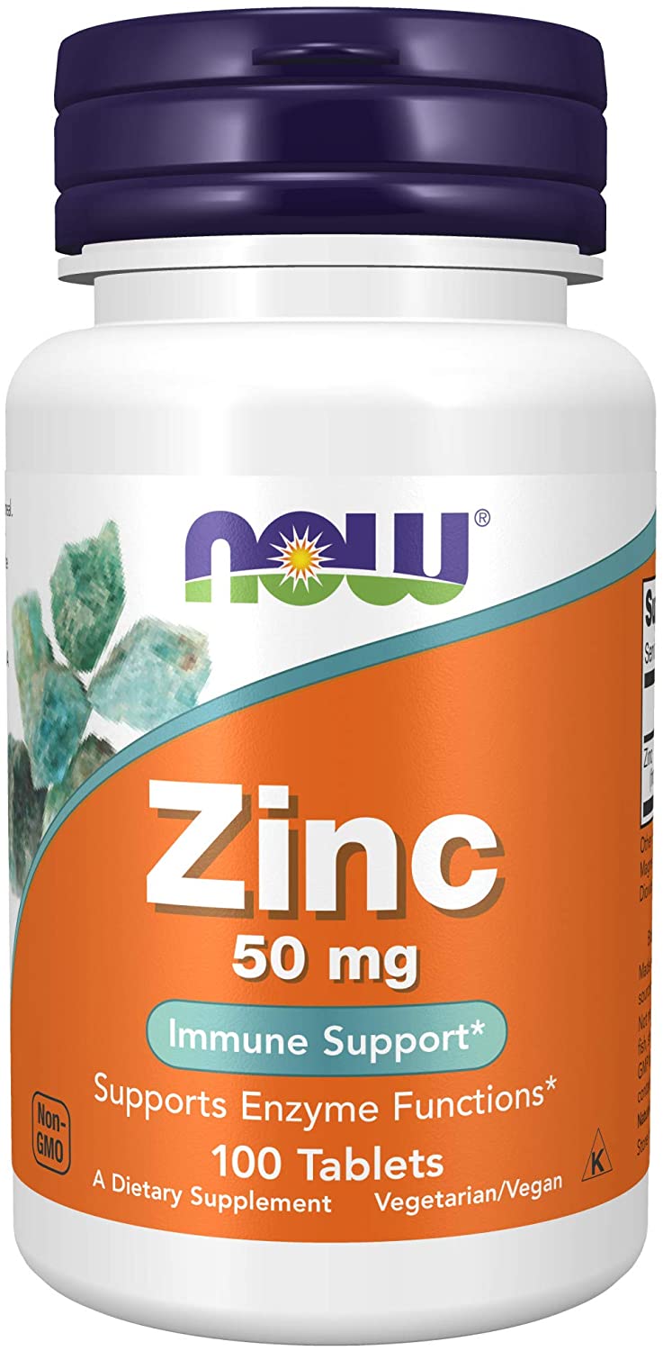 NOW Foods Zinc, 50mg - 100 tabs