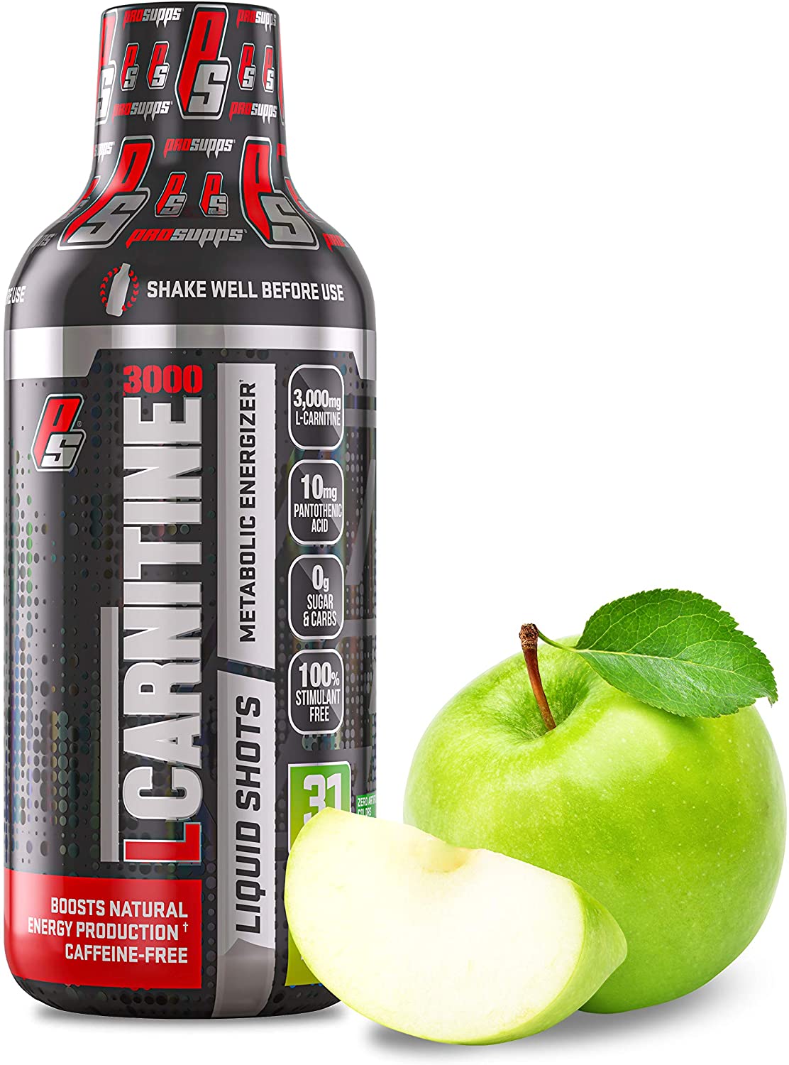 Pro Supps L-Carnitine 3000, Green Apple - 473 ml.
