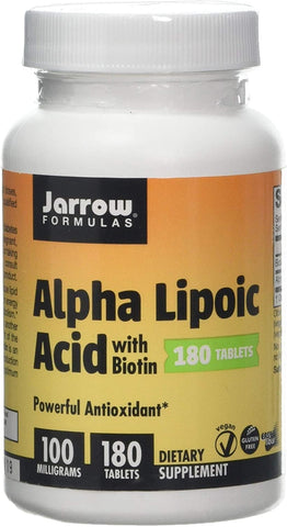 Jarrow Formulas Alpha Lipoic Acid, 100mg with Biotin - 180 tabs