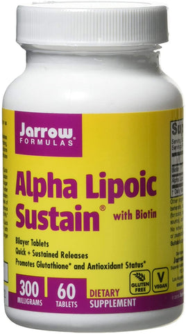 Jarrow Formulas Alpha Lipoic Sustain, 300mg with Biotin - 60 tabs