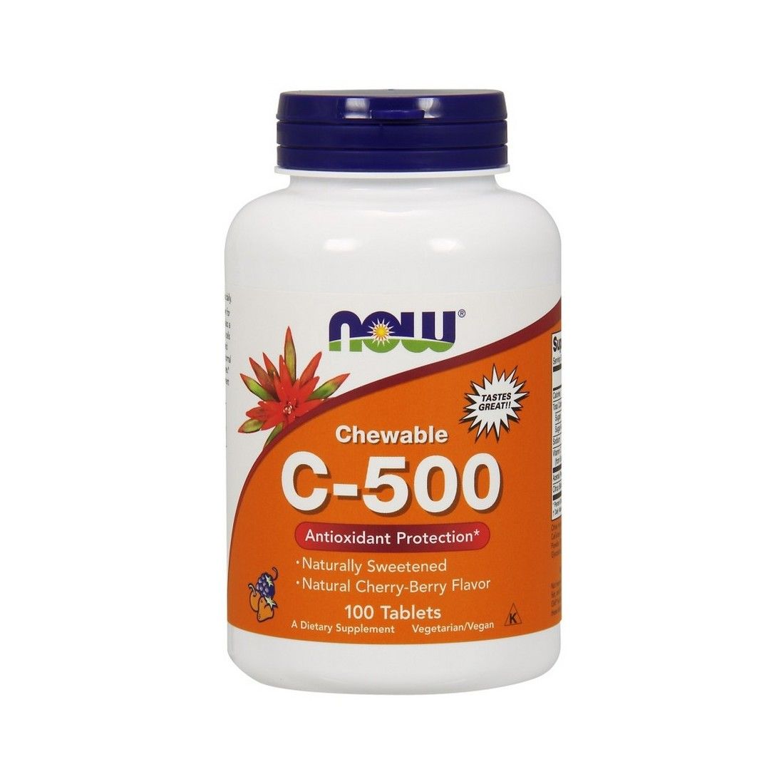NOW Foods Vitamin C-500 Chewable, Cherry-Berry - 100 tabs