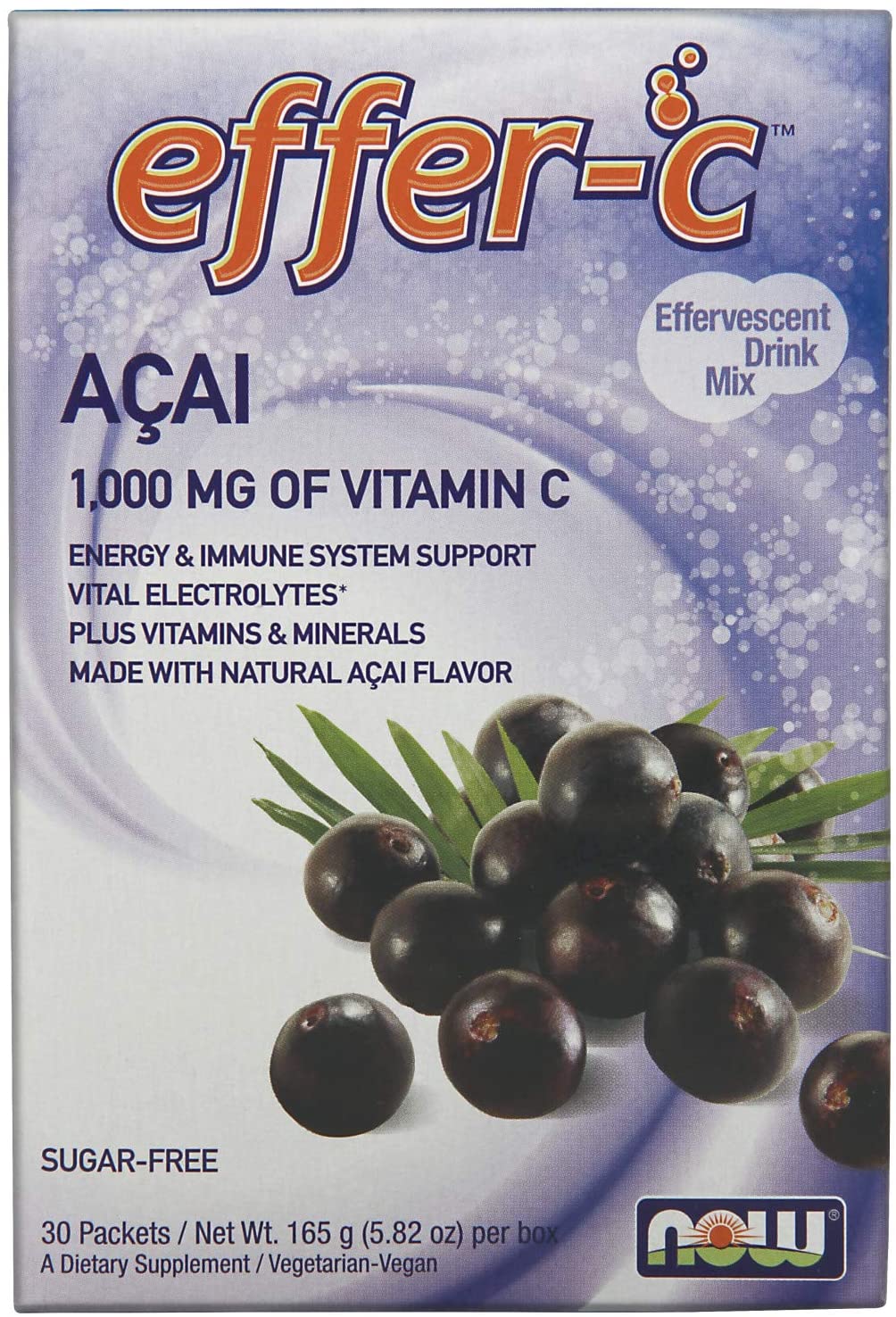 NOW Foods Effer-C, Acai Berry - 30 packetsNOW Foods