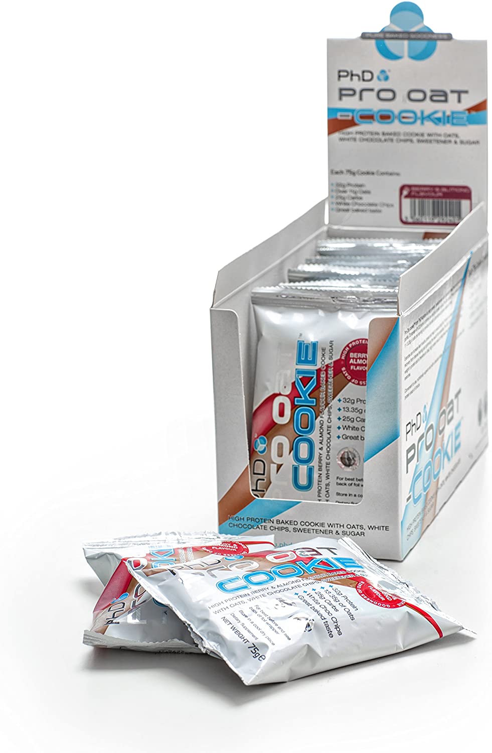 PhD Pro Oat Cookie, Berry & Almond - 12 cookies