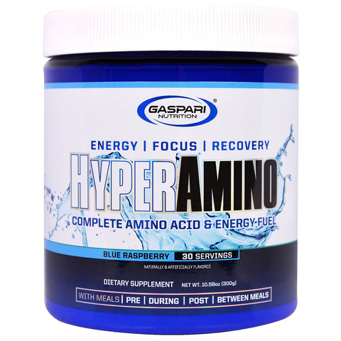 Gaspari Nutrition HyperAmino, Blue Raspberry - 300g