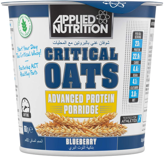 Applied Nutrition Critical Oats Protein Porridge, Blueberry - 12 x 60g
