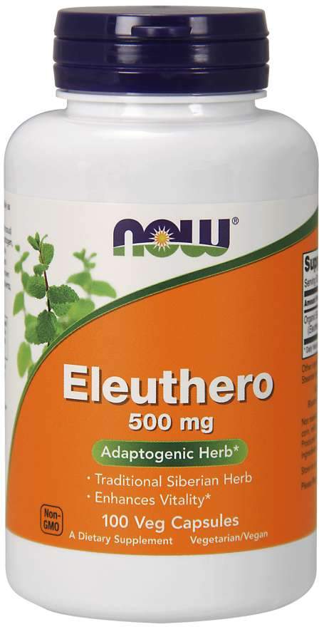 NOW Foods Eleuthero, 500mg - 100 vcaps