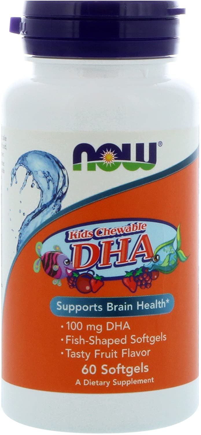 NOW Foods DHA Kid's Chewable, 100mg - 60 softgels