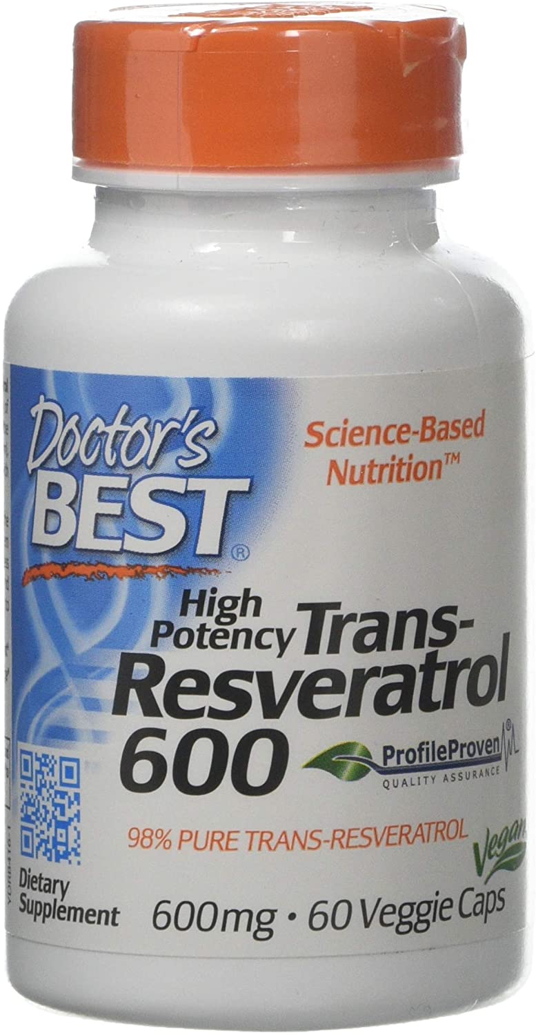 Doctor's Best Trans-Resveratrol 600, 600mg - 60 vcaps