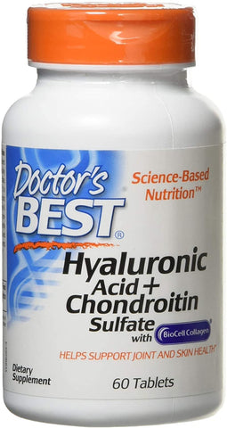 Doctor's Best Hyaluronic Acid + Chondroitin Sulfate with BioCell Collagen - 60 tabs