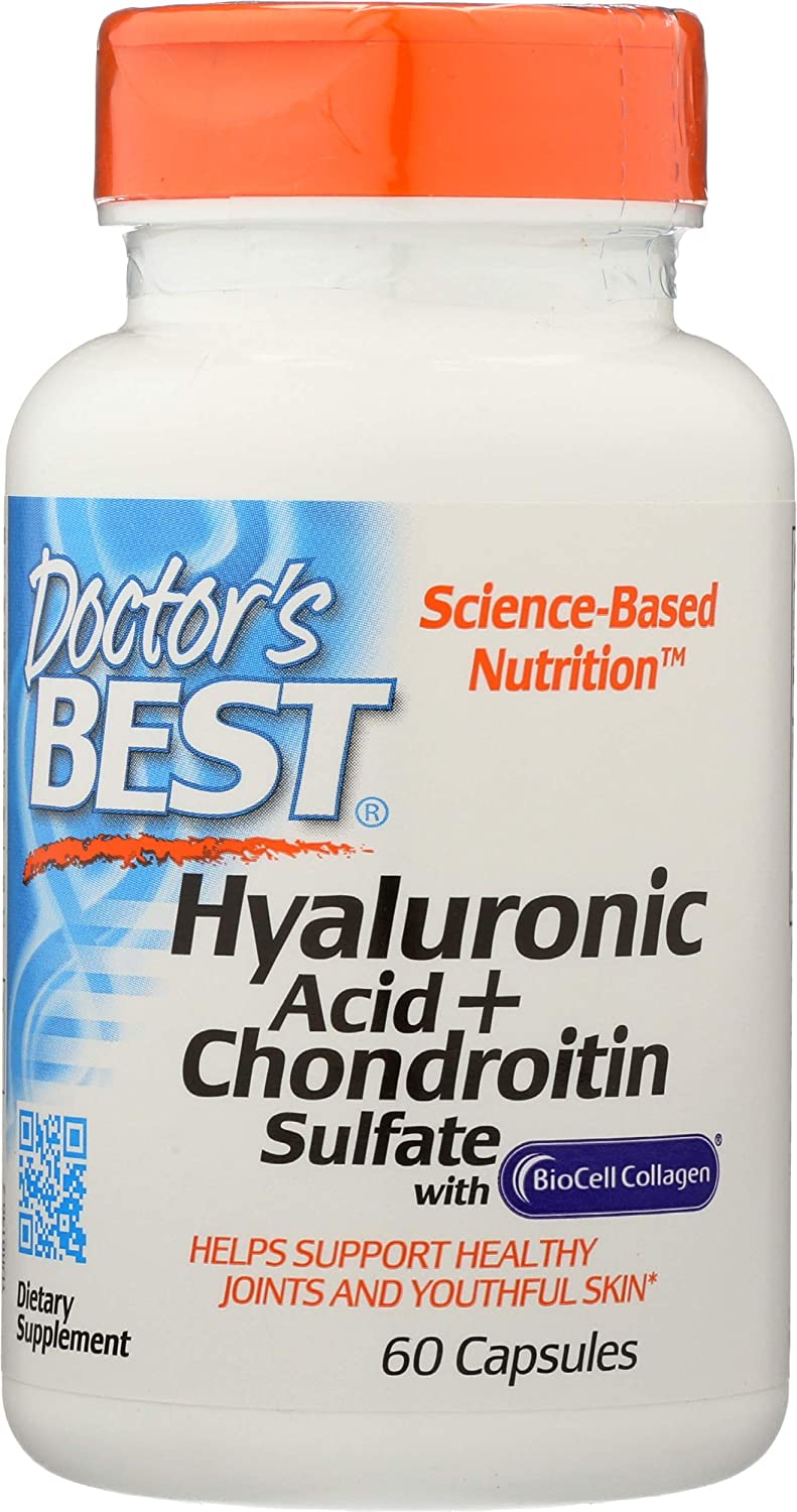 Doctor's Best Hyaluronic Acid + Chondroitin Sulfate with BioCell Collagen - 60 caps