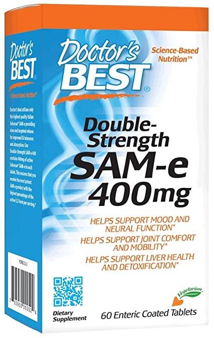 Doctor's Best SAM-e, 400mg Double-Strength - 60 tablets