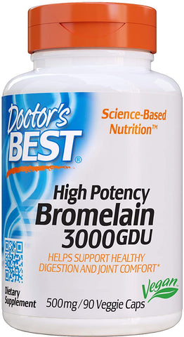 Doctor's Best High Potency Bromelain 3000 GDU, 500mg - 90 vcaps
