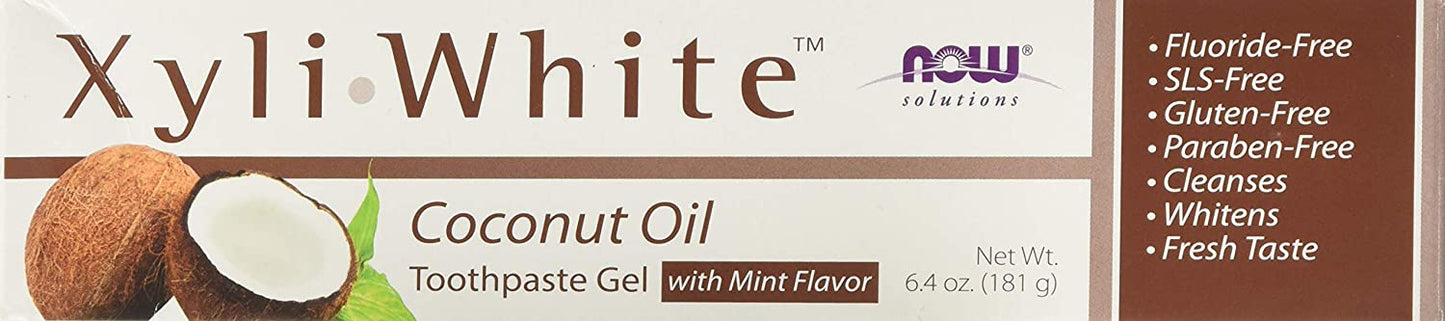 NOW Foods XyliWhite, Coconut Oil Toothpaste Gel - 181g