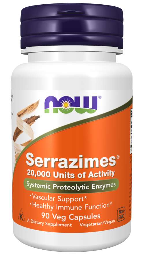NOW Foods Serrazimes, 20,000 Units - 90 vcaps