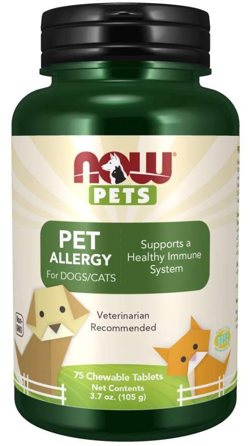 NOW Foods Pets, Pet Allergy - 75 chewable tablets