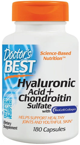 Doctor's Best Hyaluronic Acid + Chondroitin Sulfate with BioCell Collagen - 180 caps