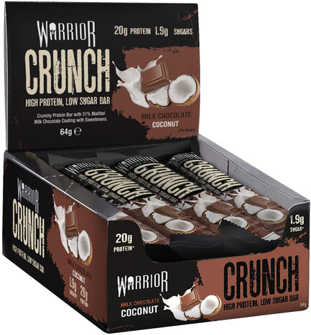 Warrior Crunch Bar, Milk Chocolate Coconut - 12 bars