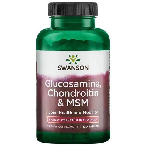 Swanson Glucosamine, Chondroitin & MSM, 750mg - 120 tabs