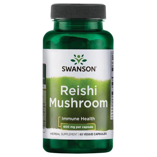 Swanson Reishi Mushroom, 600mg - 60 caps