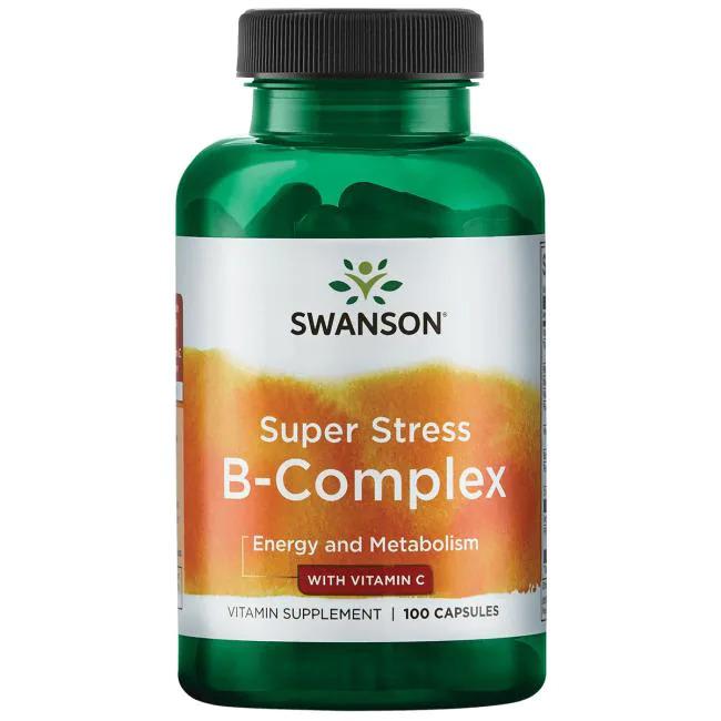 Swanson Super Stress B-Complex with Vitamin C - 100 caps